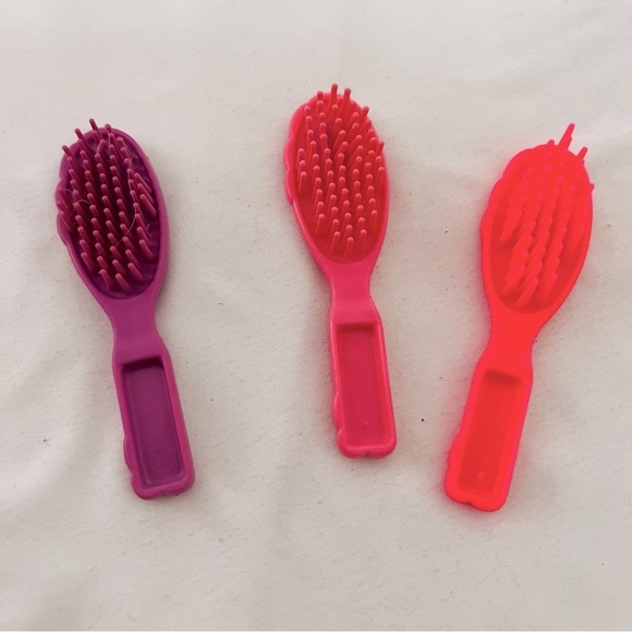 Vintage Lot of (3) Barbie Brushes Dark Pink, Light Pink and Purple for Dolls EUC - Picture 1 of 4